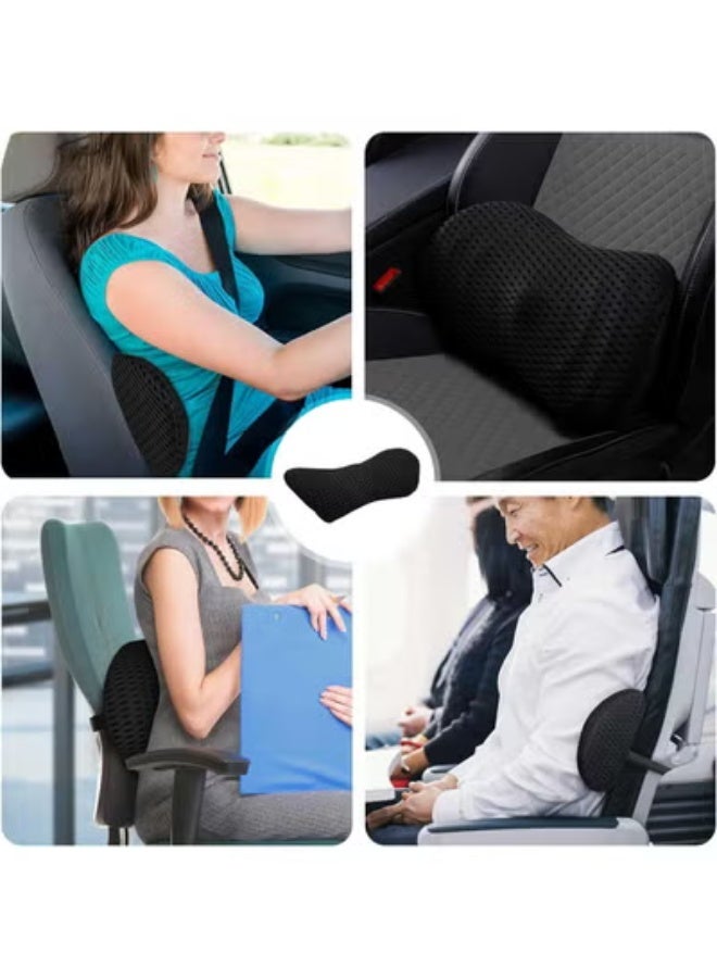 وسادة دعم القطنية من الميموري فوم لكرسي المكتب والسيارة، مسند ظهر مريح مانع للانزلاق للكنب والسرير والكراسي، تصميم طبي لتخفيف آلام الظهر - Image 2